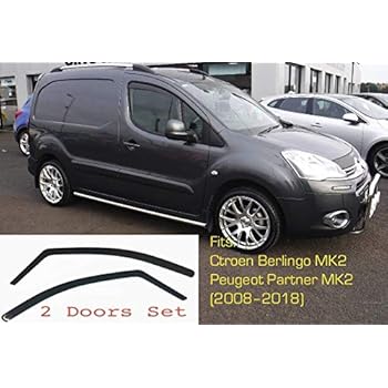 2x Windabweiser Kompatibel Fur Citroen Berlingo Peugeot Partner Mk2 2008 2009 2010 2011 2012 2013 2014 2015 2016 2017 2018 Premium Qualitat Acrylglas Pmma Regenabweiser Abweiser Amazon De Auto