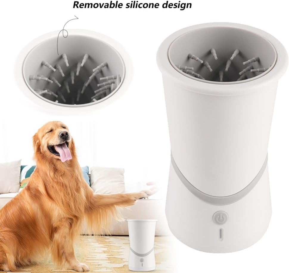 犬の足跡洗浄機 電動ペット足グラインダー 自動犬の泥足クリーニングカップ USB充電式
