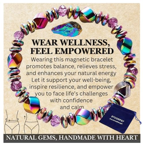 Pulsera de hematita ajustable con propiedades curativas para la ansiedad