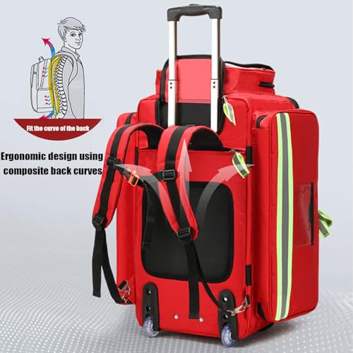 Valise cylindre oxygène à roulettes et rangement premiers intervenants - 7