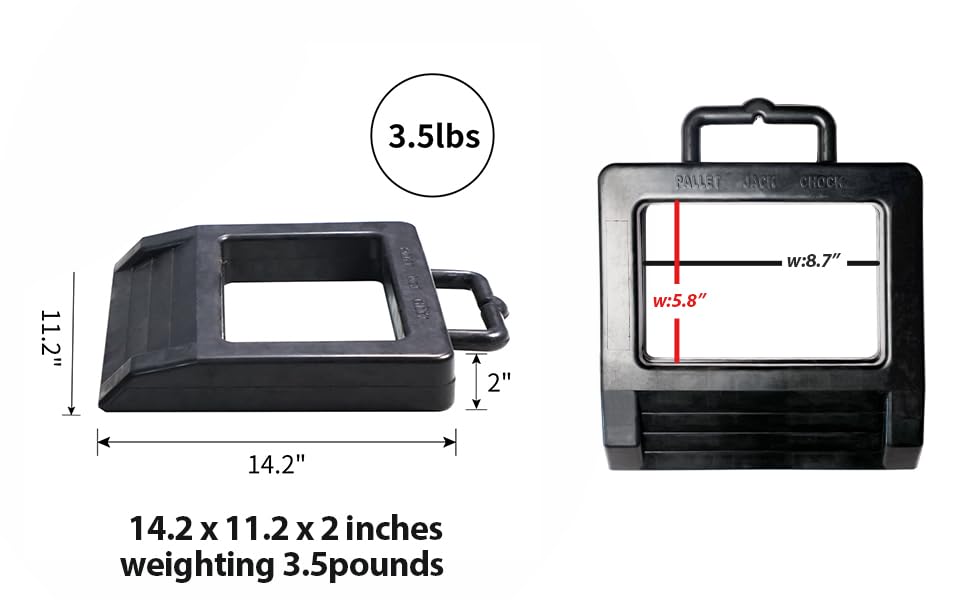 Rubber Truck Chock Heavy Duty Pallet Jack Stopper 14.2