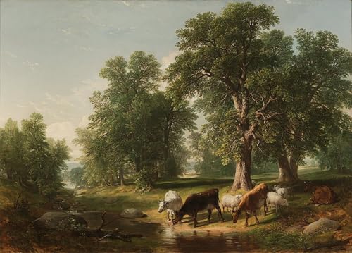 Décoration du Salon Grand Tableau Asher Brown Durand Toile