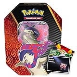 Maße: ca. 15 x 11,5 x 7,5 cm Lively Moments Pokemon Karten Tin Box Hisuian Typhlosion V (Hisui Tornupto) EN und Exklusive GRATIS Grußkarte