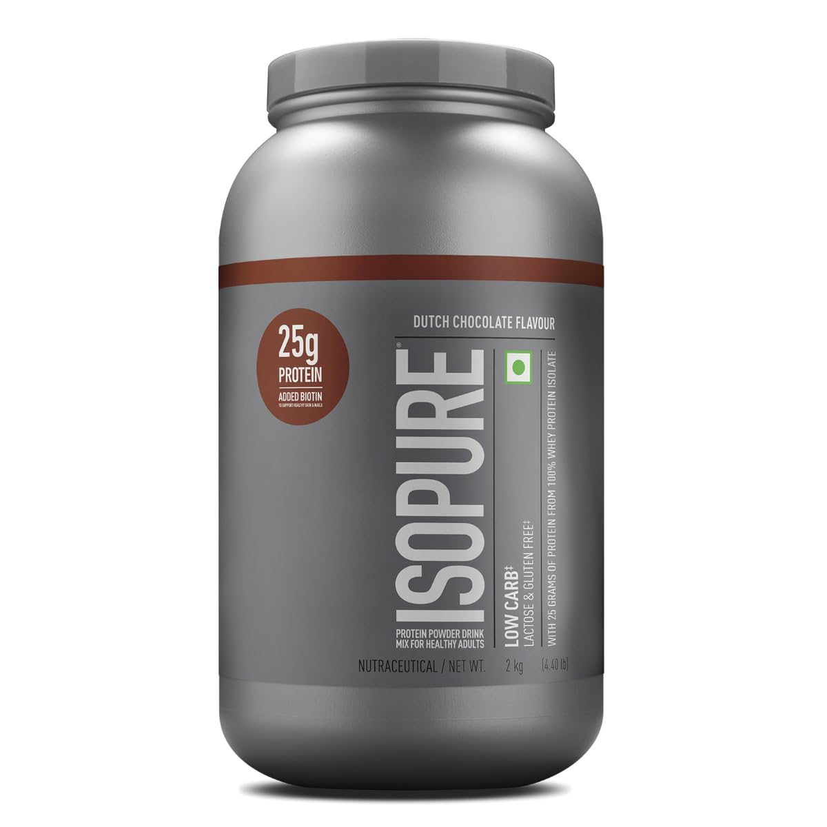 Isopure Whey Protein Isolate Powder with Vitamins for Immune Support & Biotine- 2.20 lbs, 1 kg (Dutch Choc), Lactose-Free, Gluten-Free, Veg protein for Men & Women. Offer Pack. — Amazon image 14