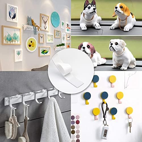 Tuklye 4 Rolls Permanent Super Strong Adhesion Double Sided Tape Total 20 Meters Long, Adhesive Foam Heavy Duty Mounting Waterproof TapeCan Be Cut Any Length, White