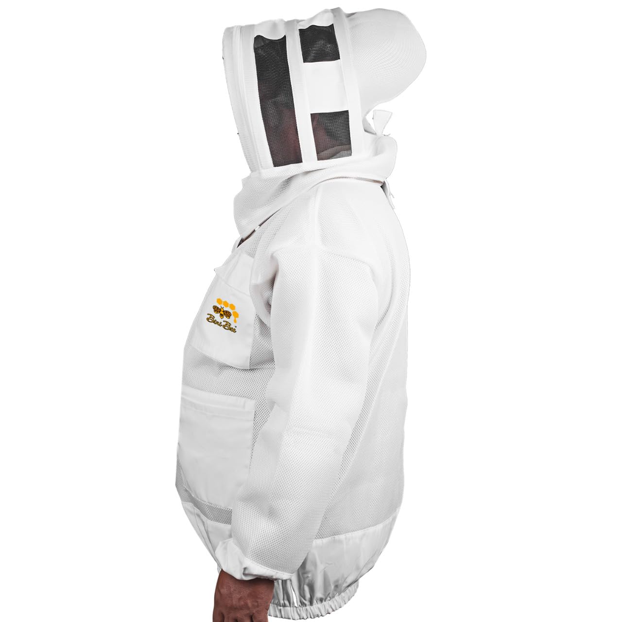 Generic Beekeeping Jacket 2 Layer Mesh Hoodie Light Weight Jacket for Beekeeper (5XL)