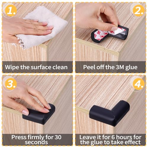 image for YIIFELL 16 Pack Soft Corner Protector Baby, Baby Proofing Corner Guard