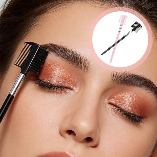 6 STK Wimpernkamm Doppelseitige Wimpernbürste Augenbrauenbürste Für Frauen, Wiederverwendbarer Wimpern Bürste Augen Make up Werkzeug Für Mascaraklümpchen Entfernen Und Augenbrauen Färben