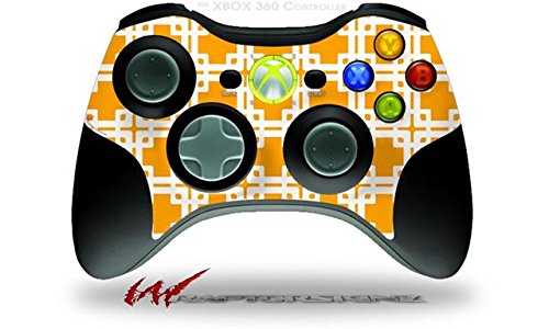 Boxed Orange - WraptorSkinz Decal Style Vinyl Skin compatible with XBOX 360 Wireless Controller (CONTROLLER NOT INCLUDED)