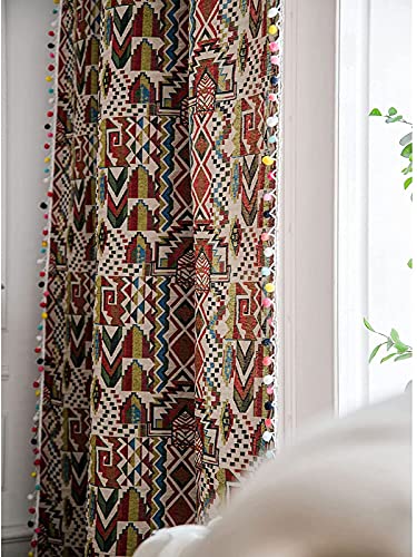Rideau jacquard géométrique bohème coloré 150x180cm - 3