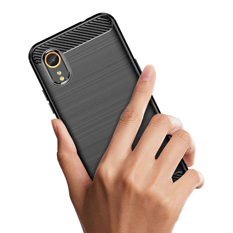 Image of Hybrid Carbon Fiber Back Case for Samsung Galaxy X Cover 7 (Blue)