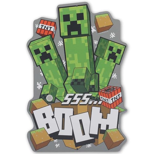 Open Road Brands Minecraft Boom Creepers Metal Sign - Fun Minecraft Wall Art for Game Room, Man Cave or Bedroom