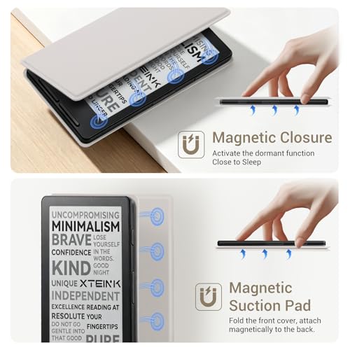 Image of CoBak Magnetic Case for XTEINK X4, Ultra-Lightweight Protective Cover for Xteink X4 E-Reader, Secure Magnetic Attachment(Grey)