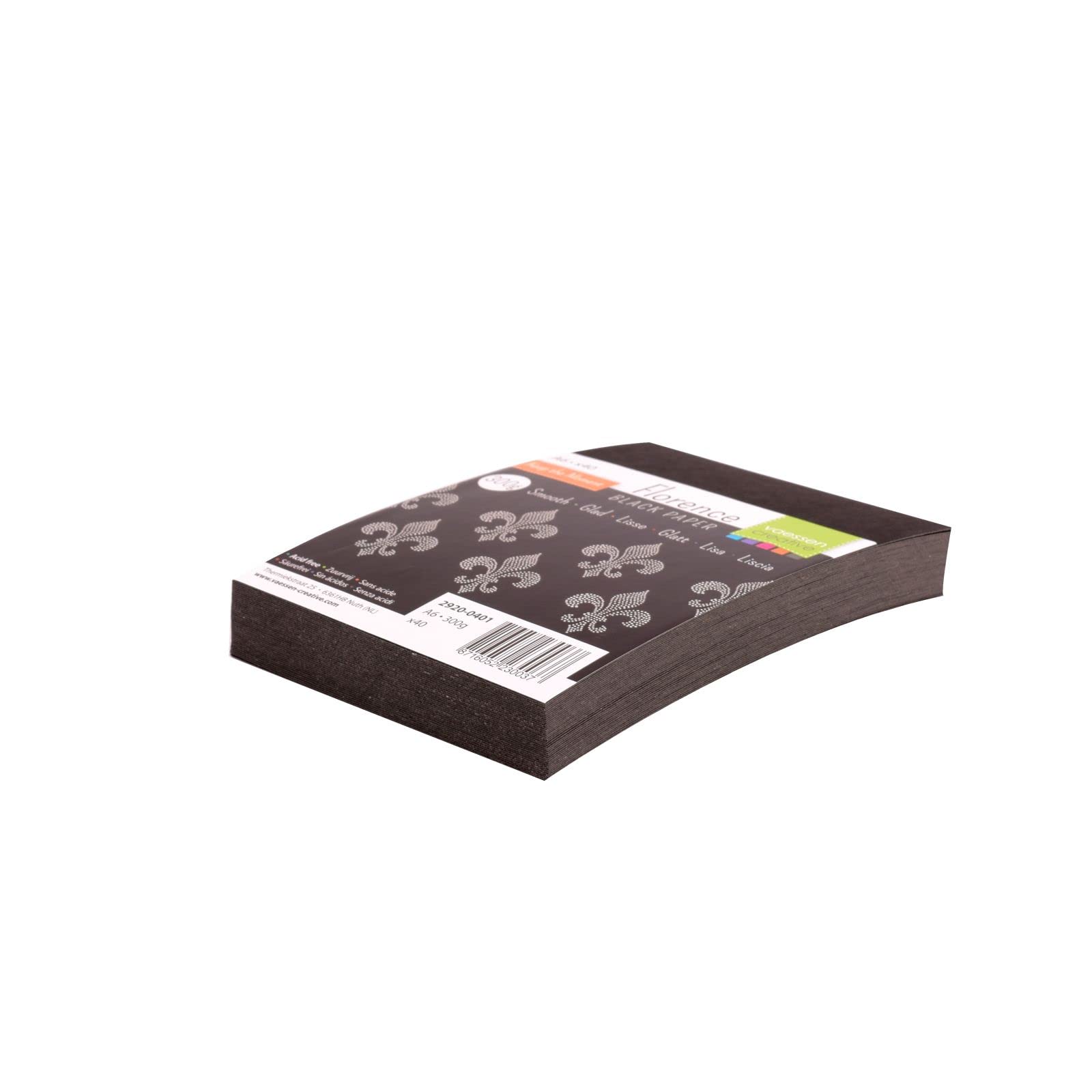Florence Cardstock Smooth, Coloured Card Making Supplies A6, Black, 40 Sheets - Image 2