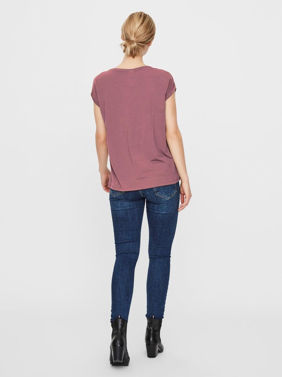 VERO MODA Vmava Plain SS Top Gajrs Noos T-Shirt Femme