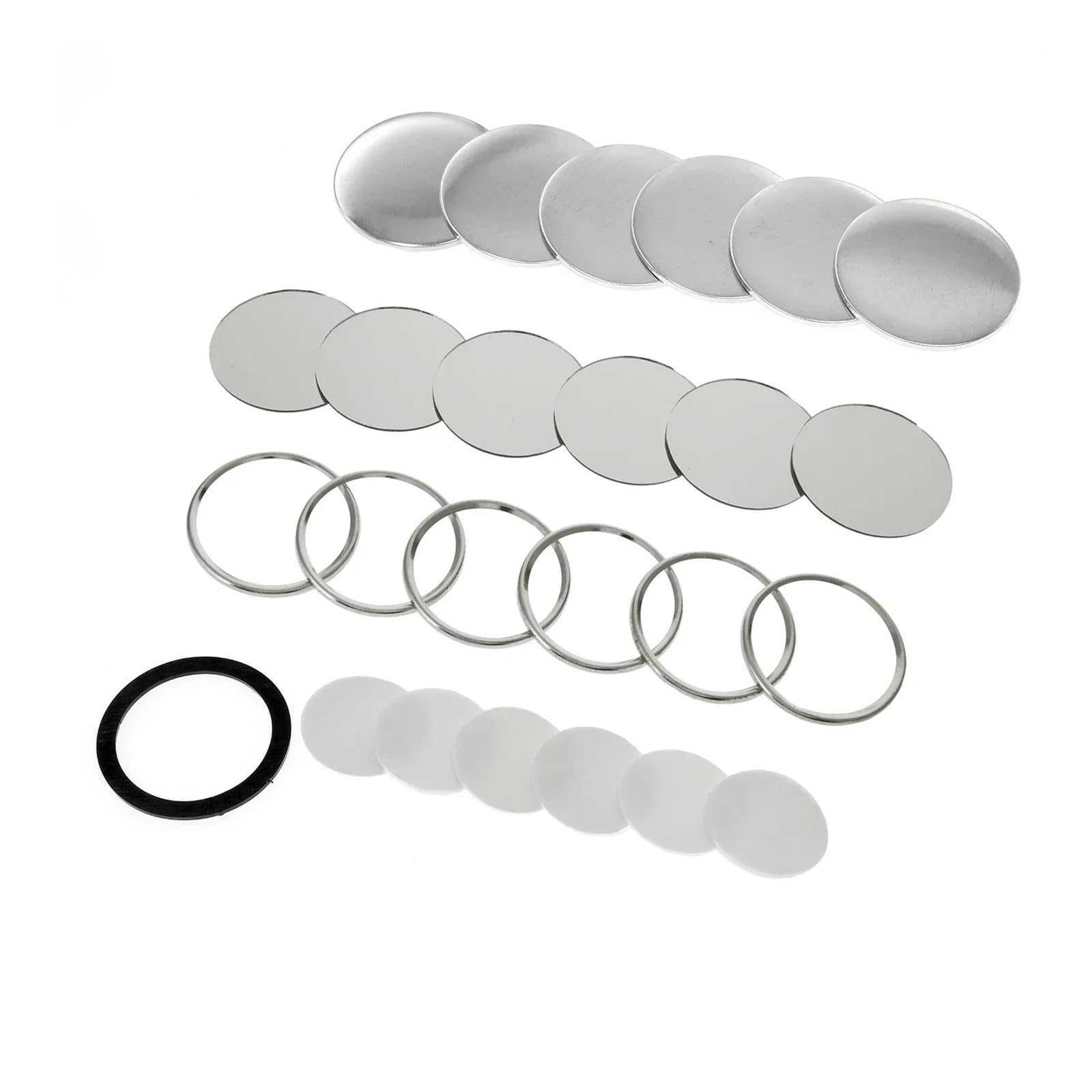 100 set di 58 mm 75 mm portachiavi specchio distintivo vuoto spille pulsanti specchietti tascabili parti rotonde for macchina for la produzione di pulsanti Realizzazione efficiente(75mm)
