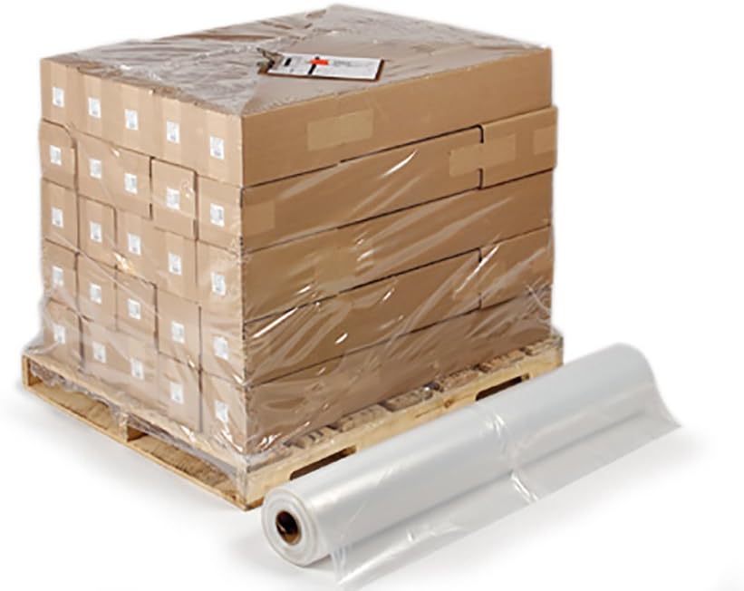44" x 44" x 70" x 4 mil Clear Plastic Pallet-Size Shrink Bags (Roll of 25)