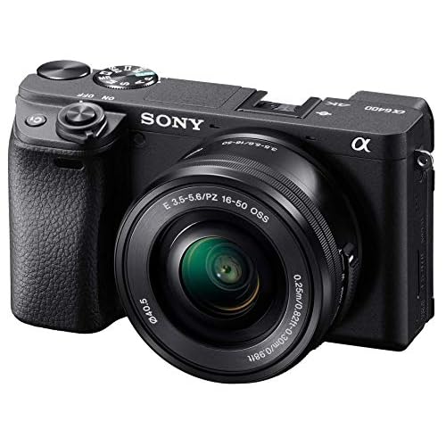 Sony Alpha A6400 Mirrorless Camera: Compact APS-C Interchangeable Lens Digital Camera with Real-Time Eye Auto Focus, 4K Video, Flip Screen and 16-50mm Lens - E Mount Compatible Cameras - Ilce-6400L/B