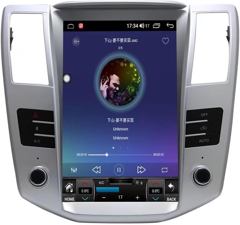 ROADYAKO 12.1Inch Car Head Unit Stereo Radio Video for Lexus RX RX300 RX330 RX350 RX400 RX450 2004 2005 2006 2007 2008 2009 Android 14.0 Center Multimedia Auto Audio GPS Navigation 4G