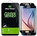 [2-Pack] Dmax Armor for Samsung Galaxy S6 Screen Protector, (Full Screen Coverage) [Tempered Glass] Anti-Scratch, Anti-Fingerprint, Bubble Free, (Black)