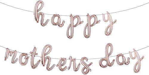 Feliz Día de la Madre Multicolor Cumpleaños Banner Decoración Creativa Madre Globo Globo Decoración Suministros L Día de la Madre Oro Rosa