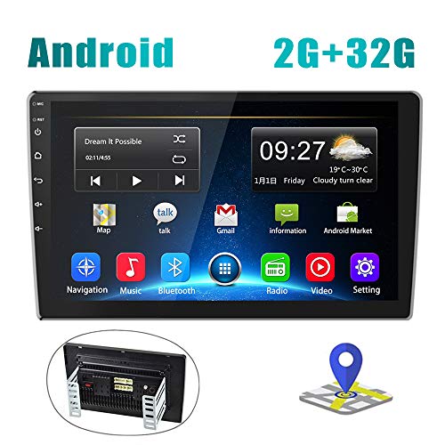 Android Car Radio 2G+32G 10 Inch Touch Screen GPS Stereo Player CAMECHO 2 Din Bluetooth WIFI Sat Navi FM Mobile Phone Mirror Link Dual USB Car Video