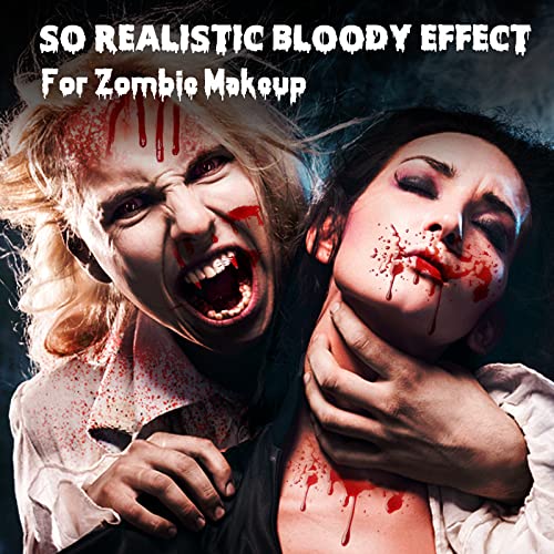 Halloween Fake Blood Spray Makeup - Washable Bloody Fake Blood For Costume Zombie Vampire And Monster Dress Up Cosplay, Realistic Blood Splatter For Clothes Mouth Face Paint Men Women #TOP5