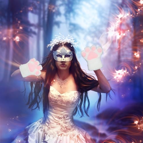 Guantes de patas peludas cómodos que cuidan tu piel en cada cosplay 3
