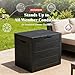 ZEUKMXOO 35 Gallon Outdoor Storage Box Waterproof,Deck Boxes Outdoor Waterproof,Resin Deck Box Delivery Boxes for Outside for Package Delivery,Patio Cushions,Gardening Tools,UV Resistant