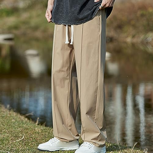 Pantalones de seda de hielo premium de parte delantera plana 3