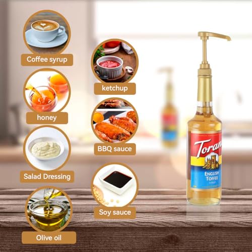 Image of ZIBUYU 6Pcs Coffee Syrup Pump 750ml Pump Dispenser Fit for 25.4Oz Bottles