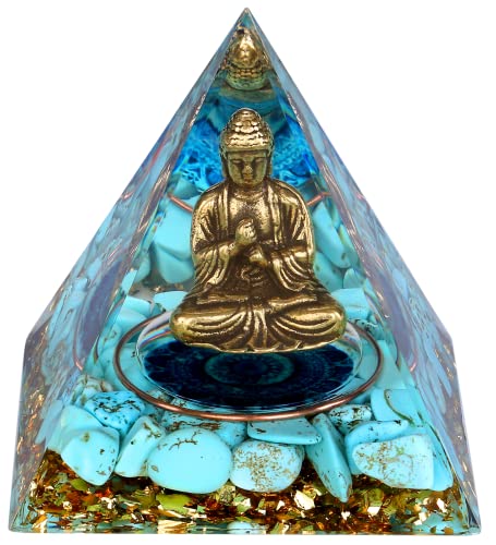 Estatua Pequeña de Buda en Pirámide de Cristal de Organita