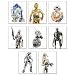 Star Wars Droids Prints - Set of 6 (8 inches x 10 inches) Watercolor Wall Decor Photos - R2D2 C3PO BB8 K-2SO BB-9E Battle Droids