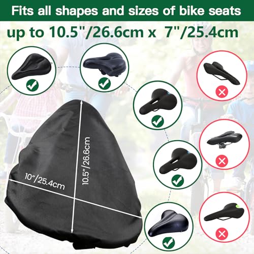 Image of New Bicycle Seat Cushion Waterproof UV Protection Unisex for Gym Bike Mountain Bike Road Bike with Protective Lock Durable Rain Dustproof Cover