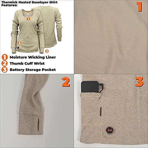 Fieldsheer Thermick 2.0 - Women's Heated Shirt with Battery Pack, Thermal Baselayer4