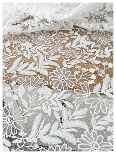 Tissu en dentelle soluble de haute couture pour la confection de robe élégante - 5