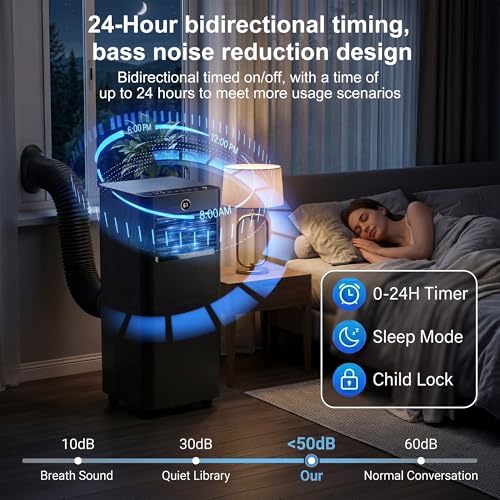 Image of AKIRES Portable Air Conditioners,6,000 BTU Air Conditioner for Bedroom with Remote Control,Portable AC Unit With Fan & Dehumidifier,Cools Up To 300 Sq.Ft For Large Room With 24H Timer And Sleep Mode