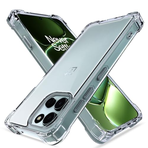Image of Pikkme Back Cover for OnePlus Nord 6 5G PC + TPU Clear Transparent Raised Edges Shockproof Protective Phone Bumper Case(Transparent)