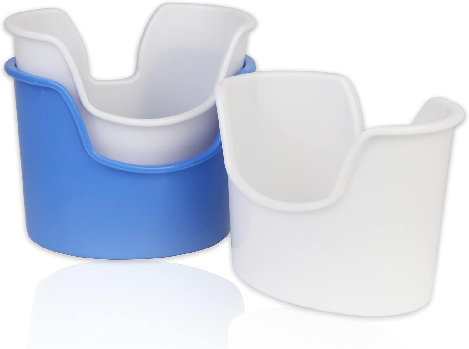 TopQuaFocus 3pcs Earwax Removal Basin Earwax Cleaner Basin 2 White and 1 Blue Earwax Remover Basin