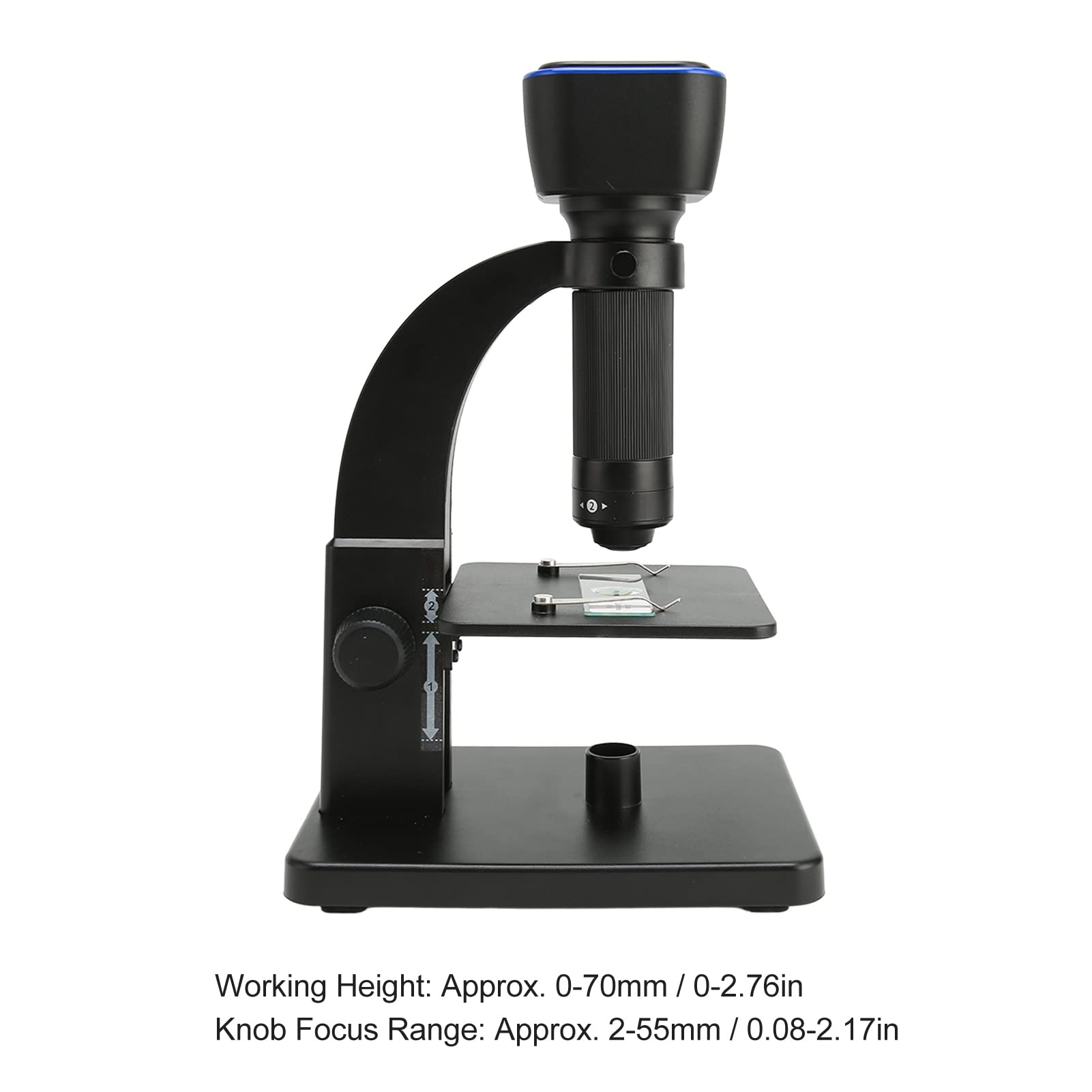 Microscopio Digital WiFi, Microscopio de Doble Lente con Aumento de 2000X con Cámara HD de 5 MP, Compatible con Conexión WiFi o USB, para Android 8.0, iOS 8.0, para Windows