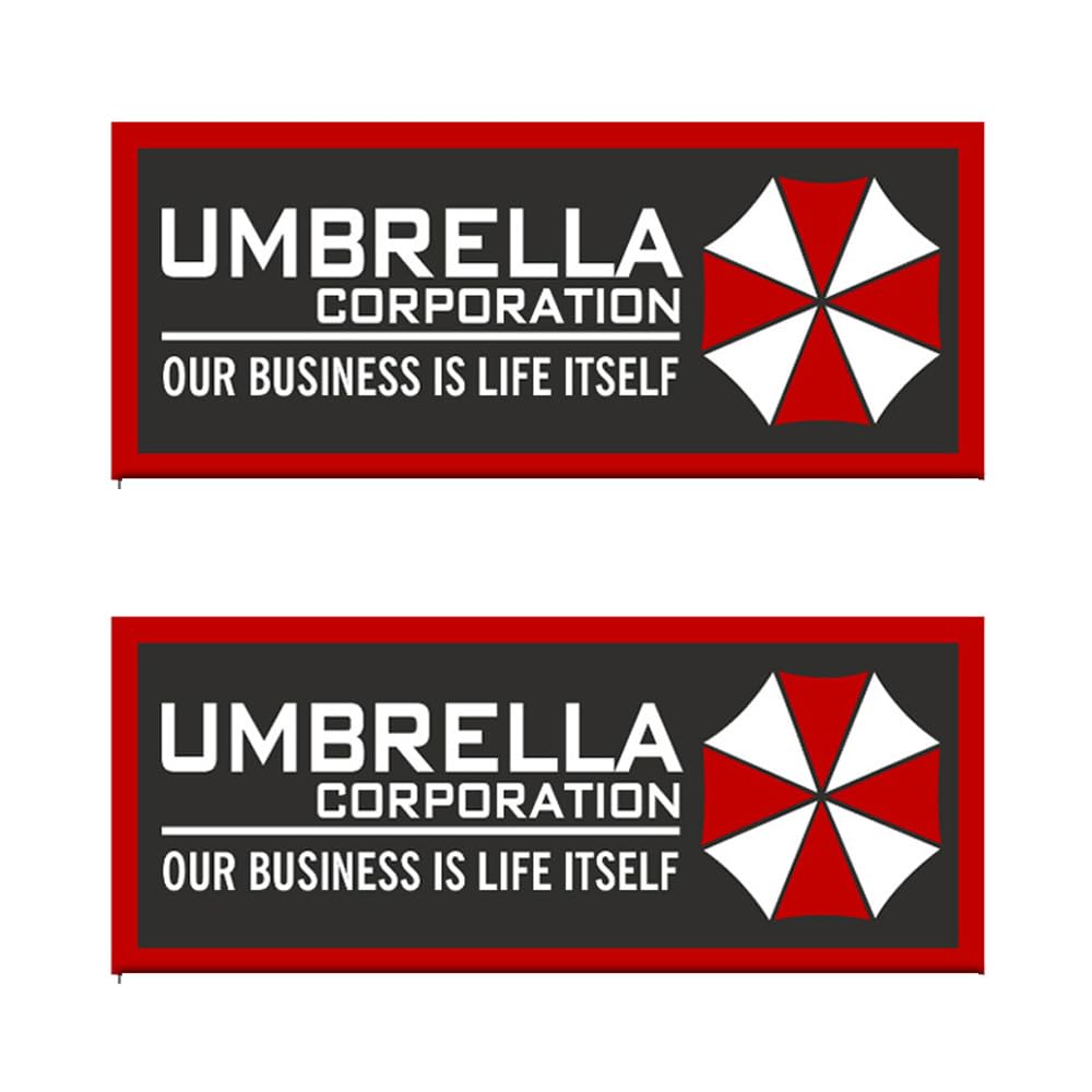 Photo 1 of 2 PCS Umbrella Emblem Applique Hook and Loop Patch Embroidered Biohazard Patch Logo for Bags,Helmets,Clothes,Jeans,Jacket,Armband,Coat,Pants,Pouch,Hats,Backpacks,Vest