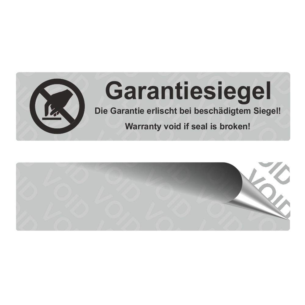 VOID - Etichette di sicurezza con logo, su rotolo, 80 x 20 mm, colore: Nero (1000)