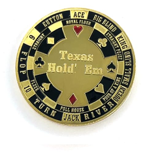 AXLorange Pokerguard Texas Hold'em - Poker Card Guard en Métal - Protection de Cartes à Jouer au Poker - Accessoires de Poker pour Texas Hold'em & Jeux de Cartes