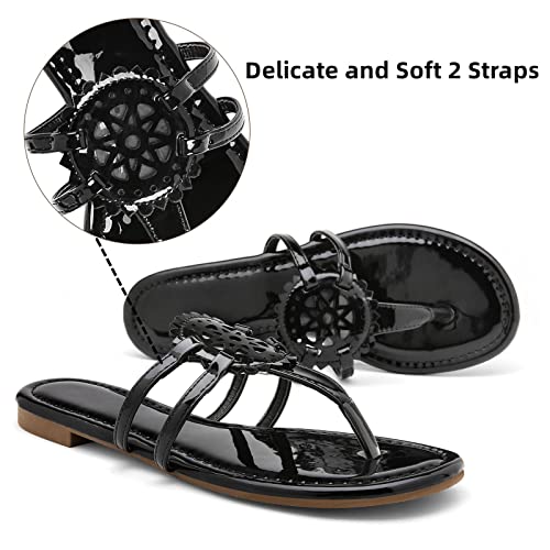 Image of katliu Women's Flat Sandals Flip Flop Sandals Comfortable Dressy Thong Sandals