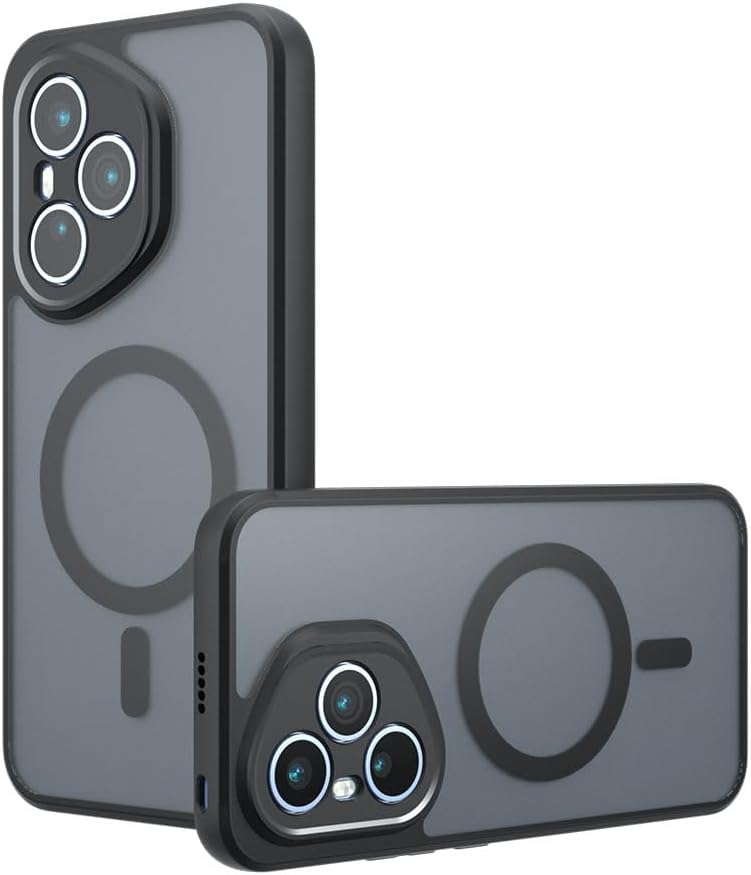 Magnetic Case for Honor 400 Pro: Military Grade Slim Shockproof with Anti-Fingerprint Matte - Ultra Thin & Camera Protection Strong Magnet for Wireless Charging (Black, Honor 400 Pro) Honor 400 Pro Black