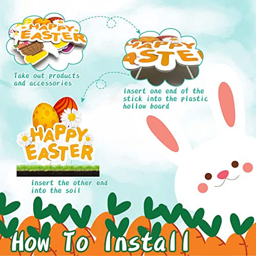 7PCS-Easter-Yard-Signs-Outdoor-Easter-Yard-Decorations-Happy-Easter-Yard-Stake-of-Bunny-Rabbit-Basket-and-Gnomes-Lawn-Decorative-Signs-Waterproof-Easter-Garden-Decals-Garden-Stakes-Party-Supplies