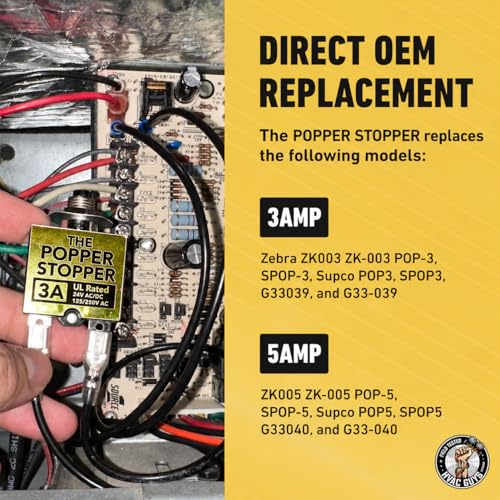Image of HVAC Guys Popper Stopper | HVAC Circuit Tester | 3 AMP & 5 AMP Fuses | Fuse Tester for Circuit Breaker - UL Rated 24V AC /DC & 125 /250V AC