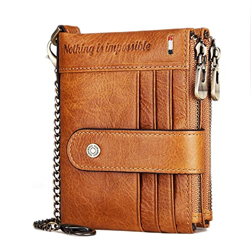 Portefeuille en peau de vache pour homme style vintage élégant