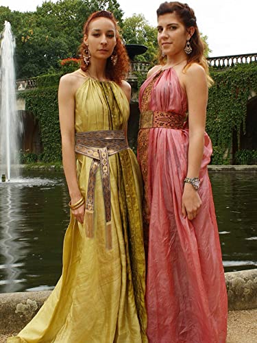 FURPHI Medieval Sash Belt Renaissance Waist with Wave Trim for Women Dress Halloween Costume Accessories4