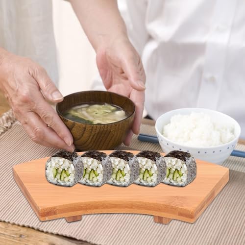 Plato para servir sushi con diseño en abanico miniatura 7